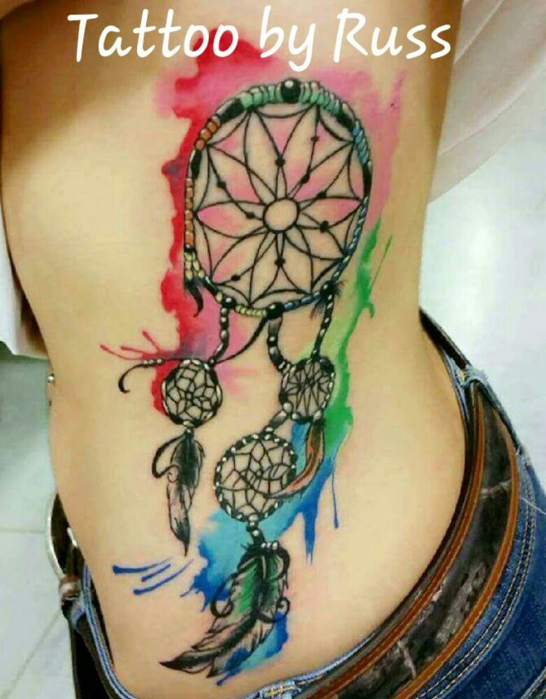 781x1000 Watercolor Dreamcatcher Tattoo By Russ - Watercolor Dreamcatcher Tattoo