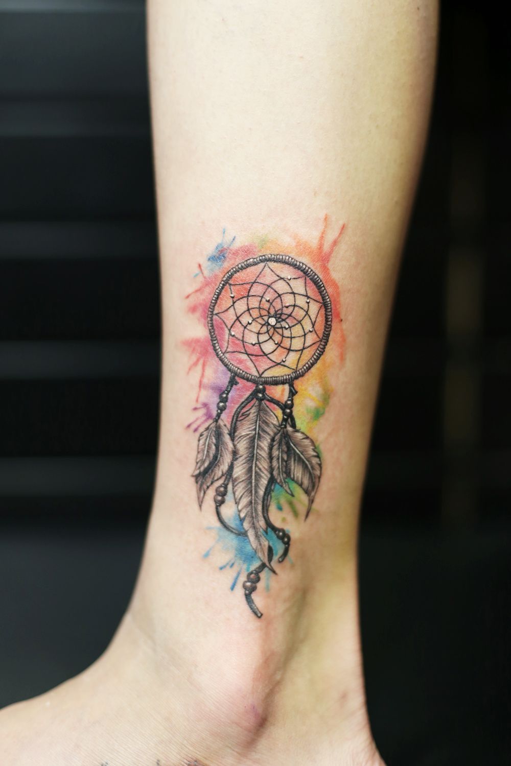 1000x1500 Water Color Dreamcatcher Tattoo. Inked Girl. Small Size Tattoo - Watercolor Dreamcatcher Tattoo