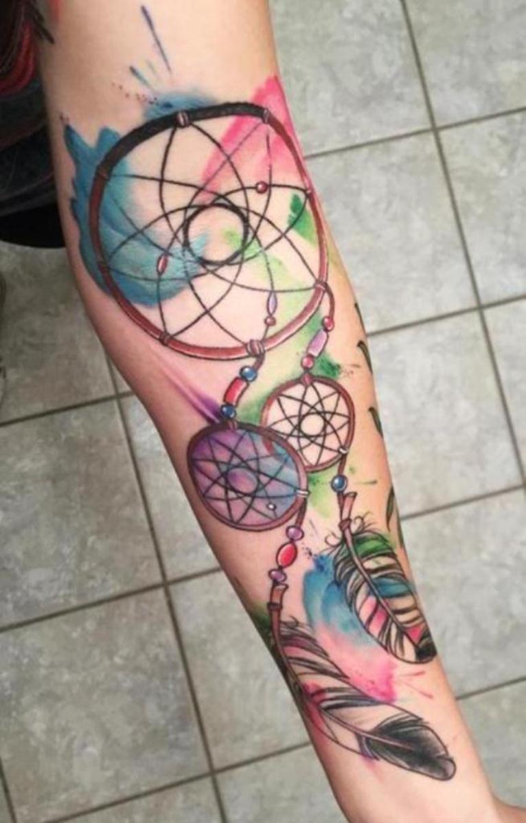 766x1198 55 Dreamcatcher Tattoos Tattoofanblog - Watercolor Dreamcatcher Tattoo