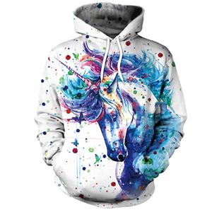 300x300 Watercolor Dreams 3d Printed Cotton Blend Unicorn Hoodie Playful - Watercolor Dreams
