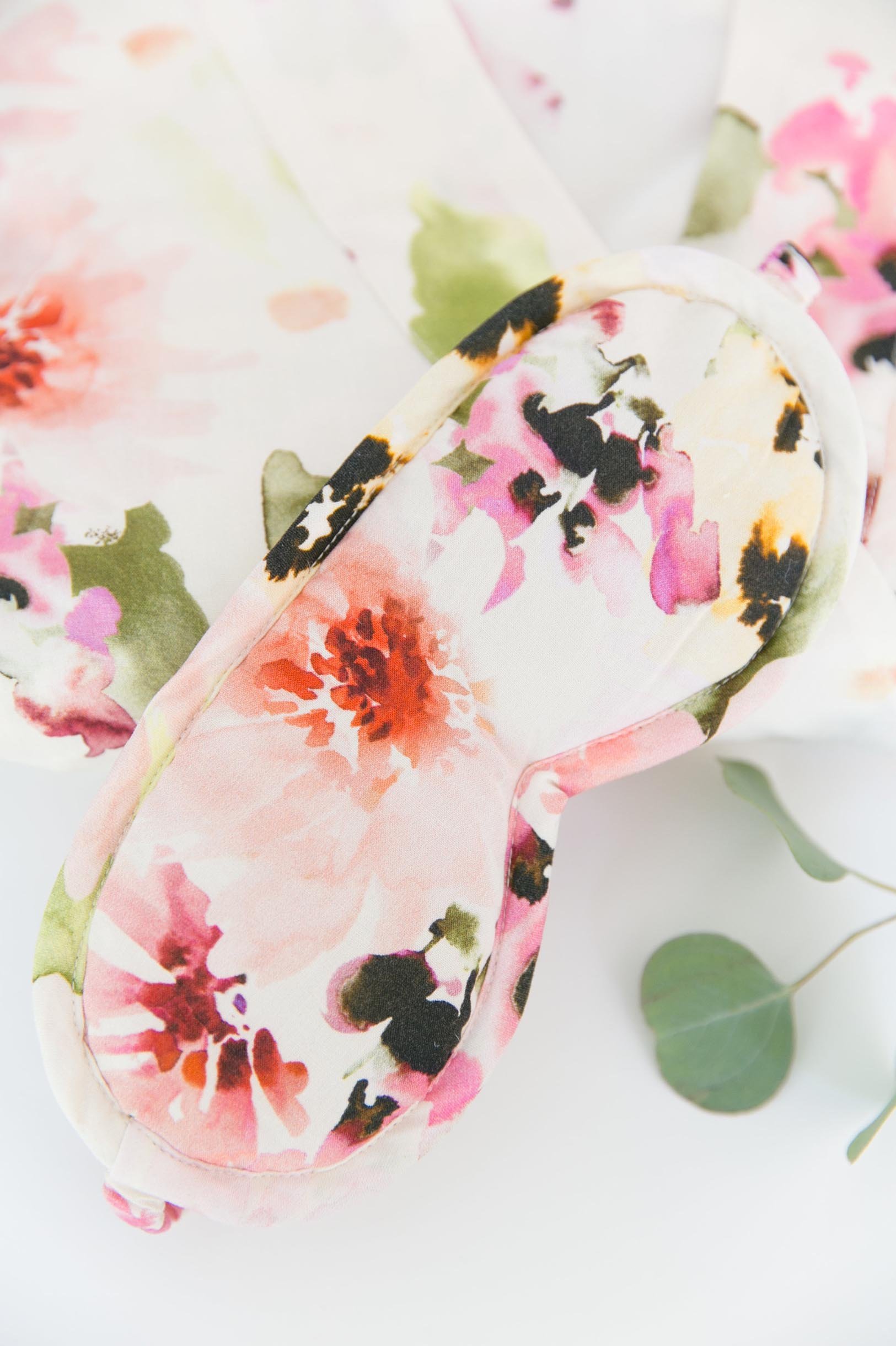 1625x2440 Watercolor Dreams Floral Print Rayon Sleep Mask - Watercolor Dreams