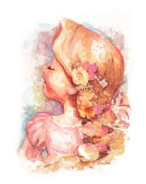 490x616 Disney Princess Painting Best Of Lovely Rapunzel Watercolor Dreams - Watercolor Dreams