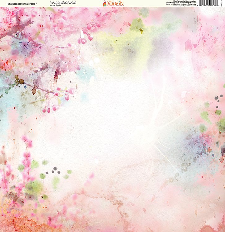 727x750 Ella And Viv Paper Company Watercolor Dreams Pink Blossoms - Watercolor Dreams