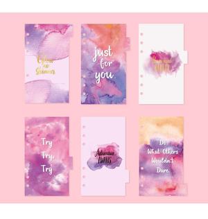 300x316 Planner Divider Set - Watercolor Dreams