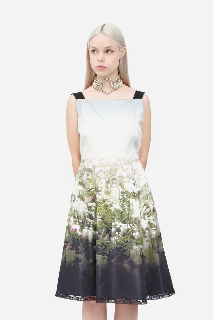 683x1024 Taffeta Watercolor Dress With Tags Gift Of Garb - Watercolor Dress