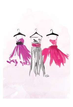 296x432 Watercolor Dresses Iv Fine Art Print By Onrei - Watercolor Dress