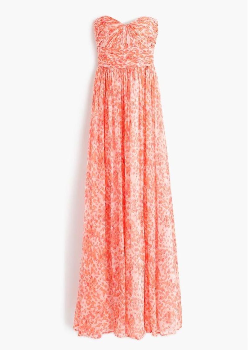 800x1127 J.crew Marbella Long Dress In Watercolor Silk Chiffon Dresses - Watercolor Dress Long