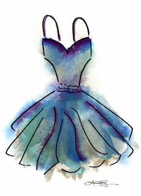 Watercolor Dress Painting at PaintingValley.com | Explore collection of ...