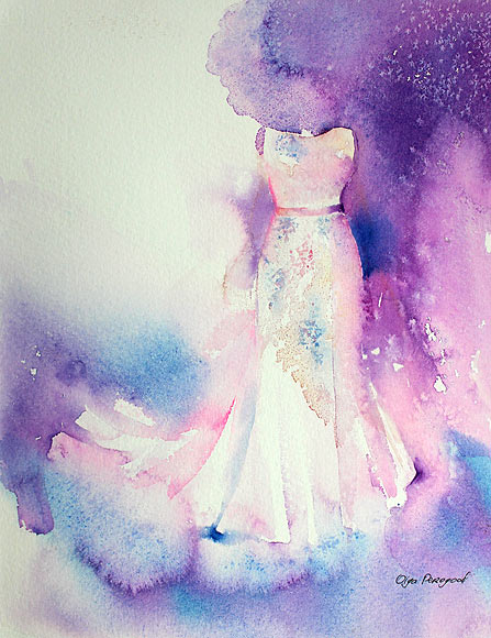 447x580 Watercolor - Watercolor Dress Painting