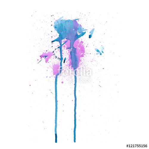500x500 Colorful Abstract Watercolor Texture With Splashes And Spatters - Watercolor Drip