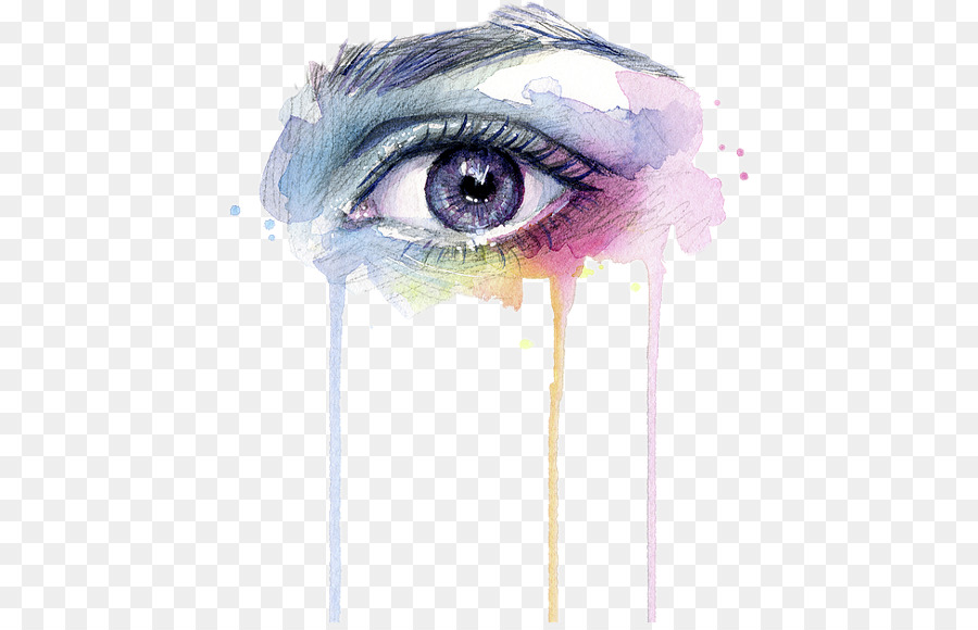 900x580 Download Watercolor Painting Art Eye Drip Painting - Watercolor Drip Painting