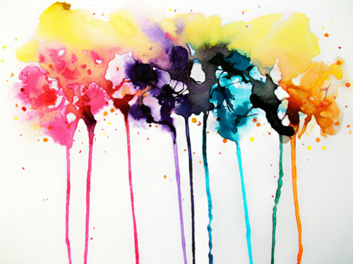 500x374 Ink Or Watercolor, Wash Amp Drip Crafty Idea - Watercolor Drip Painting