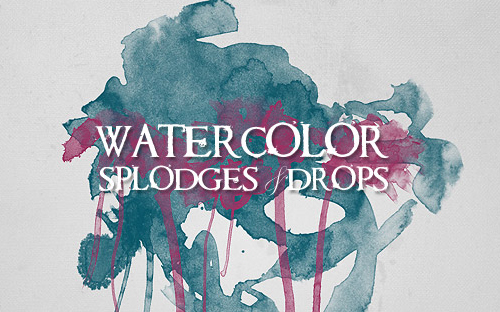500x312 30 Watercolor Tutorials And Brush Sets For Photoshop Bluefaqs - Watercolor Drops