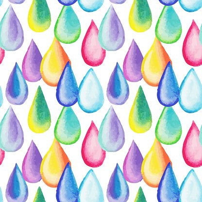 416x416 Watercolor Drops Seamless Pattern Premium Clipart - Watercolor Drops