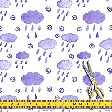 425x425 Az Watercolor Drops Satin Fabric Dress Material - Watercolor Drops