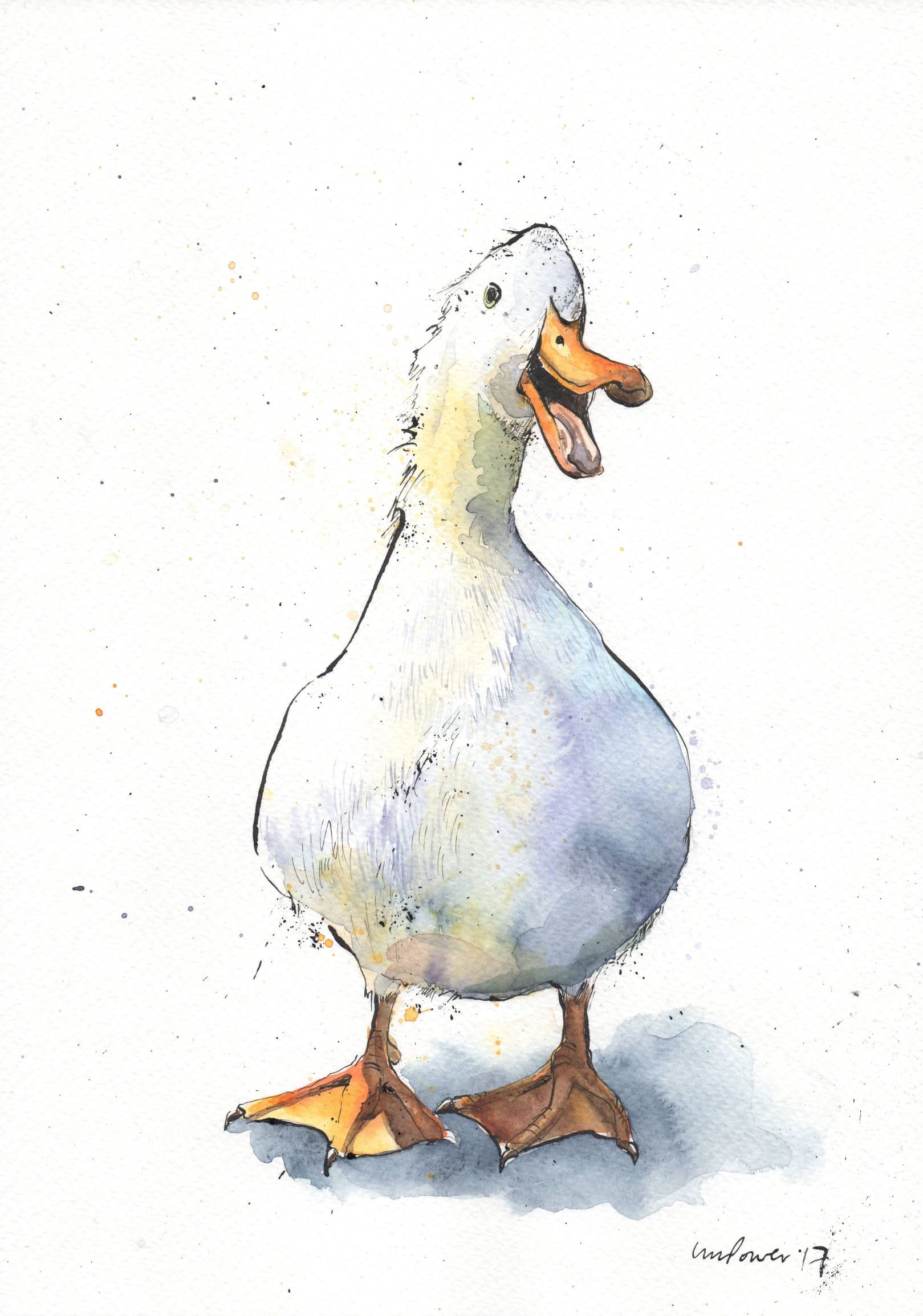 1619x2309 Laughing Duck - Watercolor Duck