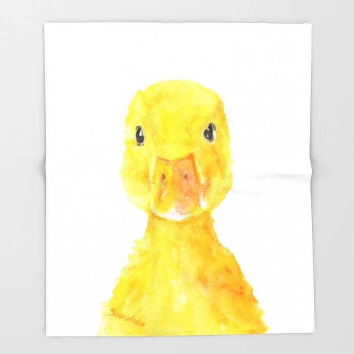 700x700 Duck Face Watercolor Painting Throw Blanket By Susanwindsor Society6 - Watercolor Duck