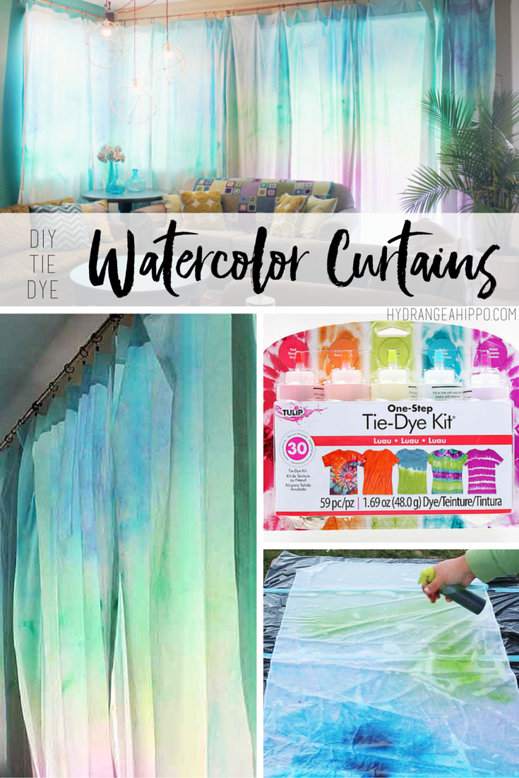 735x1102 Watercolor Curtains - Watercolor Dye Fabric