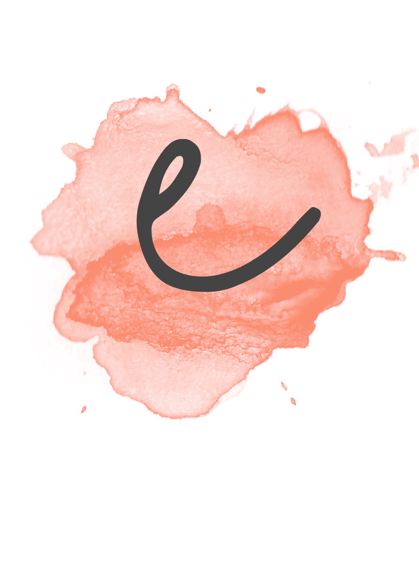 1389x1910 Coral Watercolor Banner Free Printable - Watercolor E