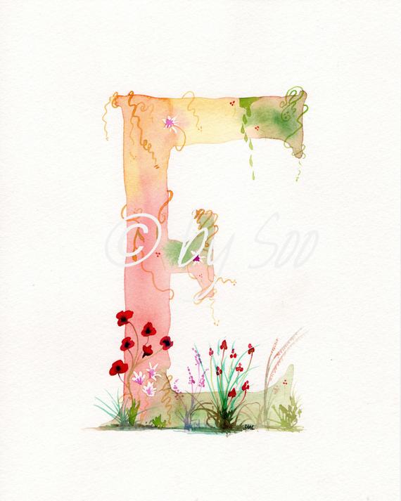570x713 Letter E Watercolour Monogram Print Etsy - Watercolor E