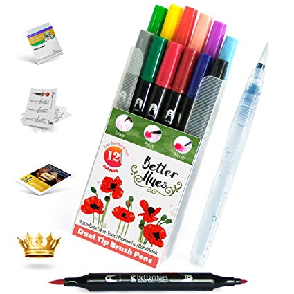 425x425 Double Tip Watercolor Markers And Mixer Brush Pen - Watercolor E