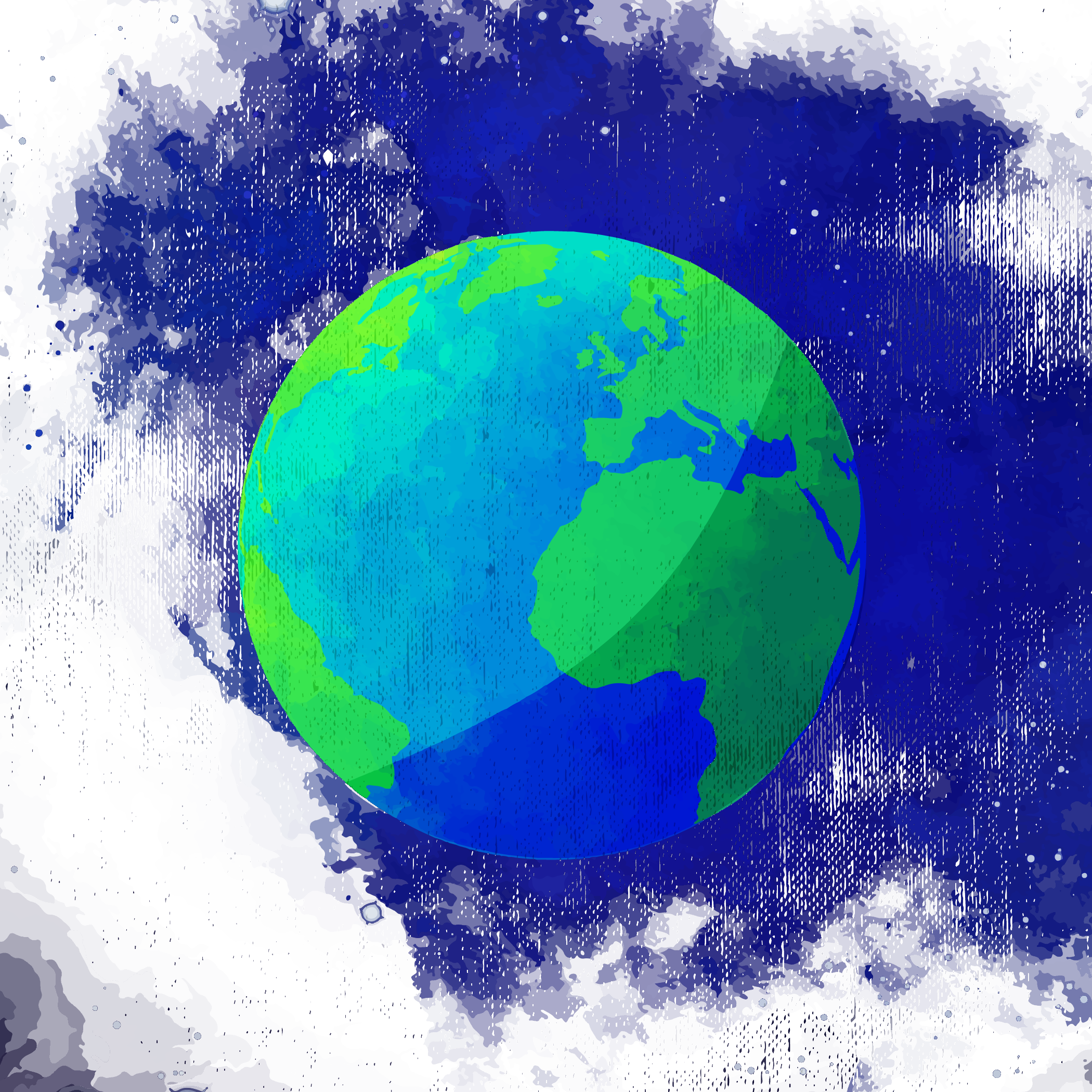 2100x2100 Collection Of Free Earth Transparent Watercolor. Download On Ubisafe - Watercolor Earth