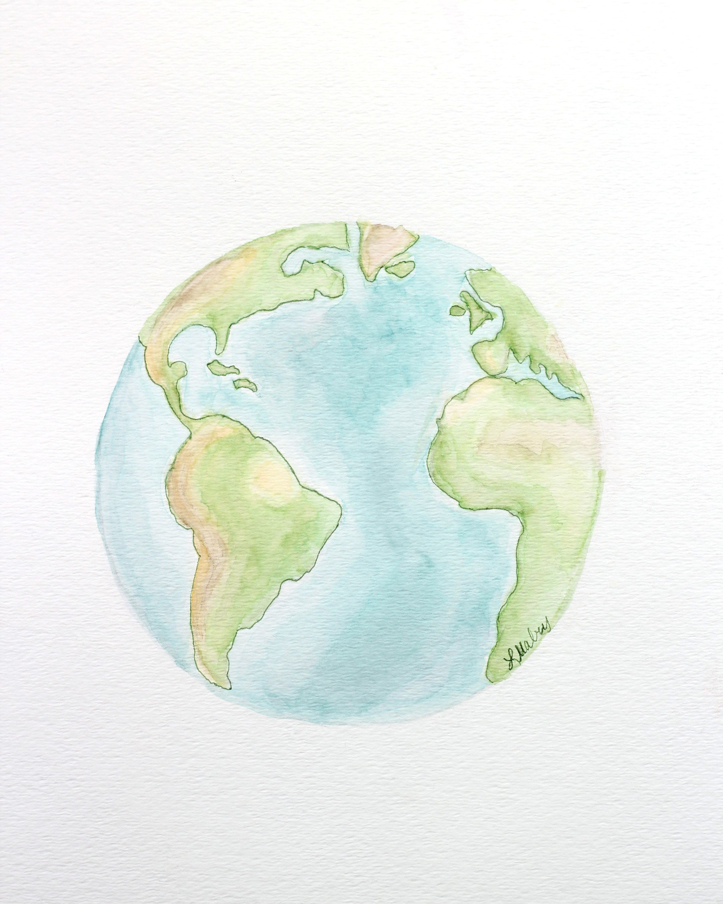 2400x3000 Watercolor Earth Printables In 2018 Printables - Watercolor Earth