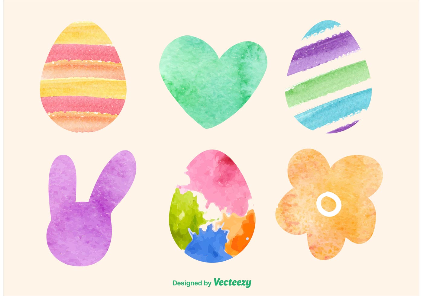 1400x980 Watercolor Easter Free Vector Art - Watercolor Easter