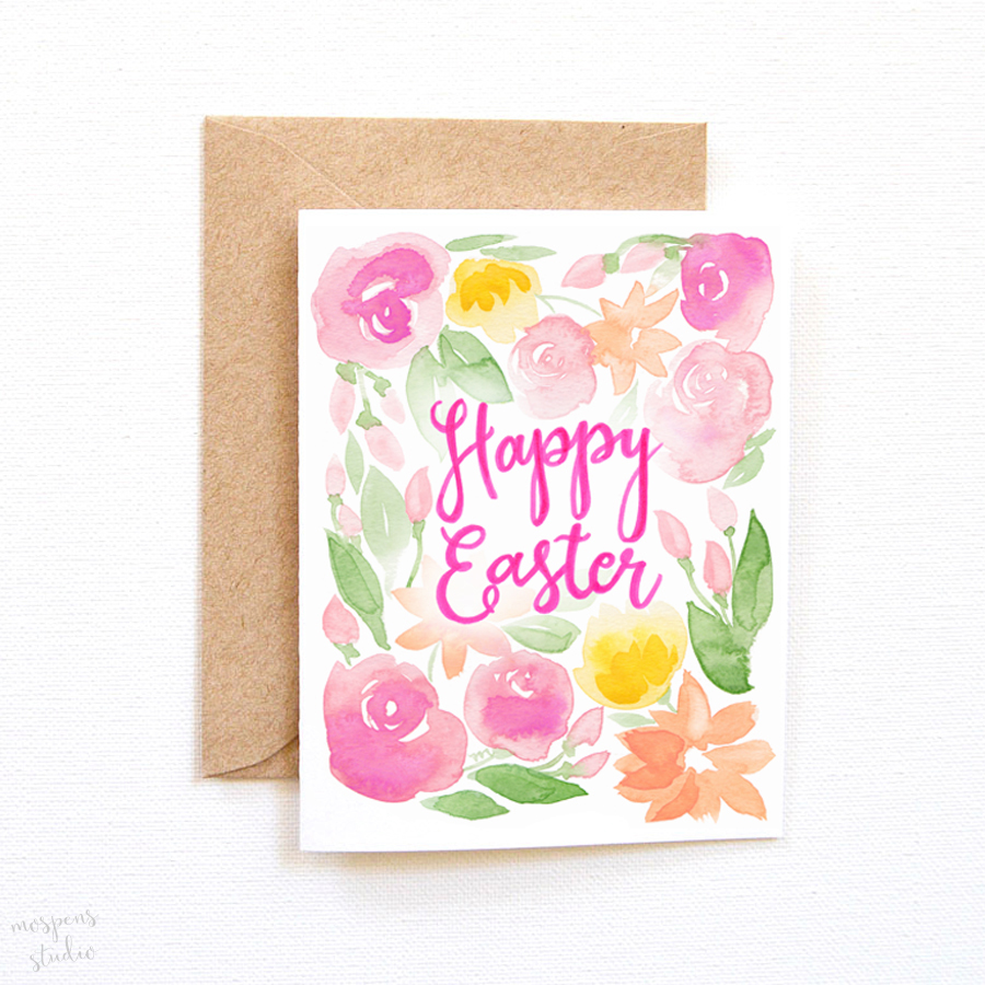 900x900 Happy Easter Custom Watercolor Invitations Amp Unique Handmade - Watercolor Easter Cards