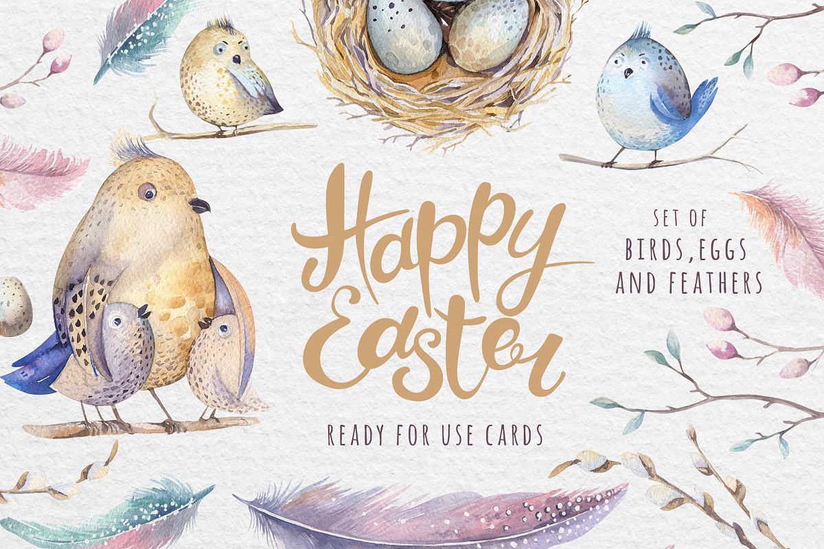 1200x800 Watercolor Happy Easter Card Amp Diy - Watercolor Easter Cards