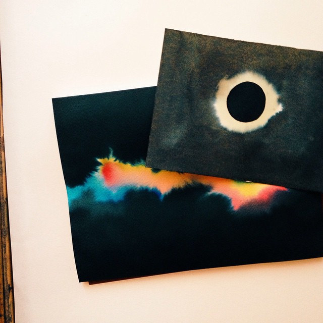 640x640 Solar Eclipse. - Watercolor Eclipse