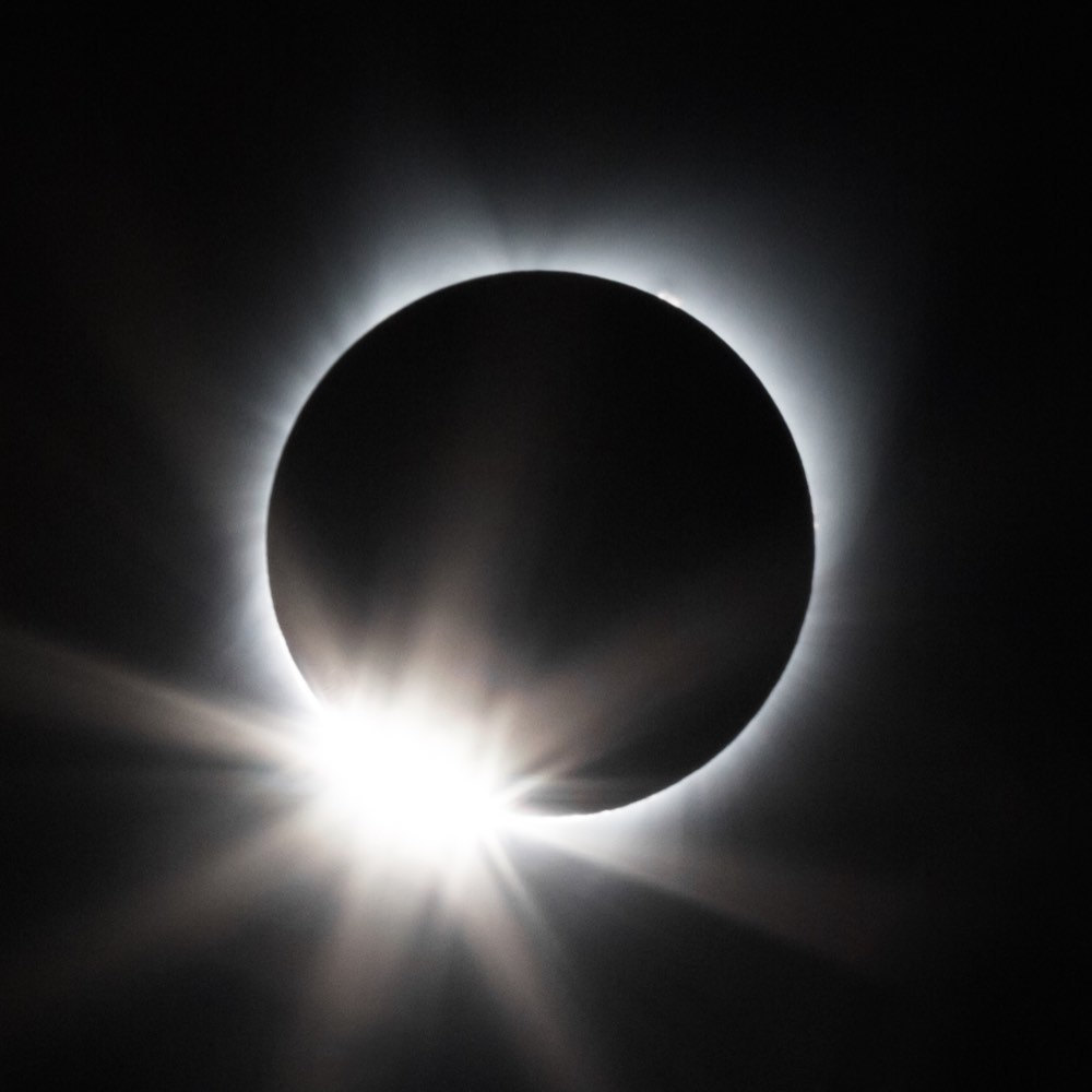 1000x1000 Total Solar Eclipse Original Painting Watercolor Black White Etsy - Watercolor Eclipse