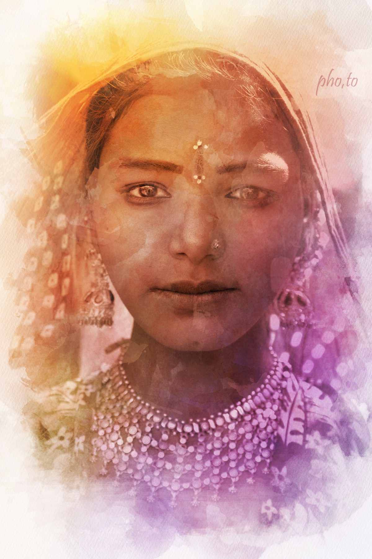 1200x1800 Warm Colors Painting Effect. Photo To Watercolor Online. - Watercolor Effect Online