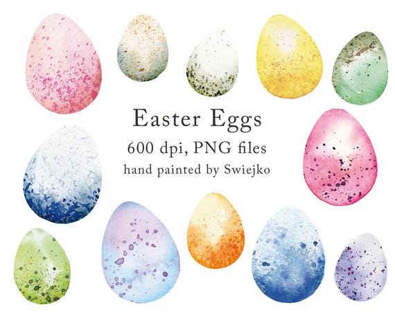 570x456 Easter Clip Art Watercolor Eggs Easter Illustration Spring Etsy - Watercolor Eggs