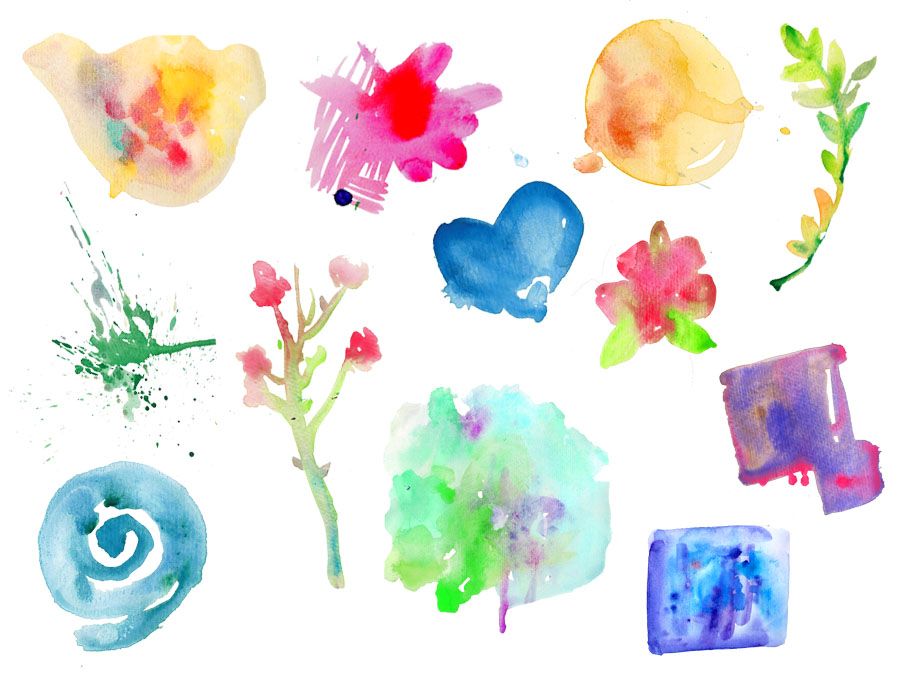 910x683 How To Create Vector Watercolor Texture And Elements In Adobe - Watercolor Elements