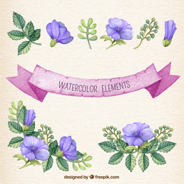 626x626 Watercolor Elements Vector Premium Download - Watercolor Elements