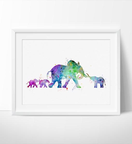 547x600 Elephant Watercolor Print, Elephant Art Print, Watercolor Art - Watercolor Elephant Art