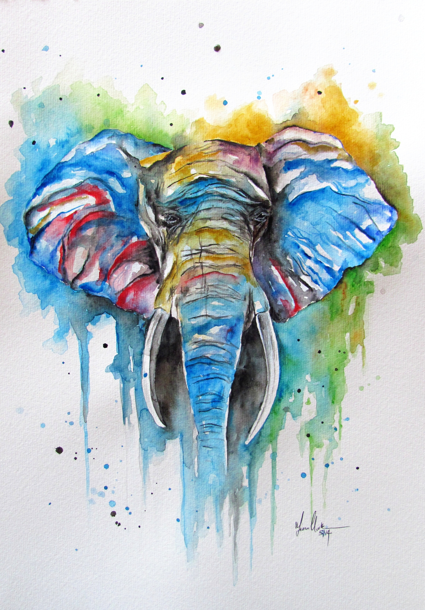 Watercolor Elephant Head At Paintingvalley.com 