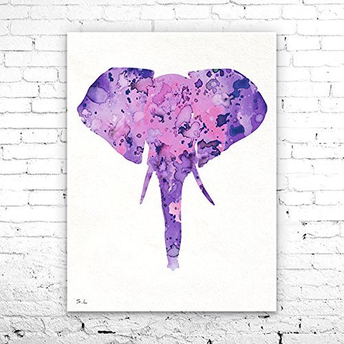 500x500 Elephant Head 3 Watercolor Print,fine Art Print - Watercolor Elephant Head