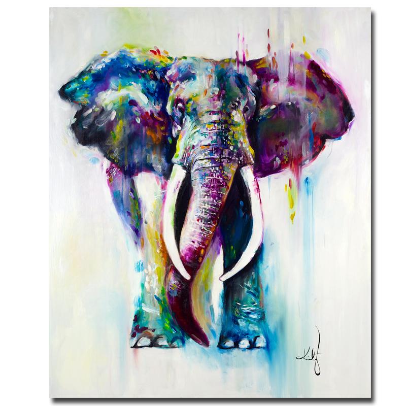 800x800 Printed Oil Painting On Canvas Watercolor Elephant Painting Modern - Watercolor Elephant Painting