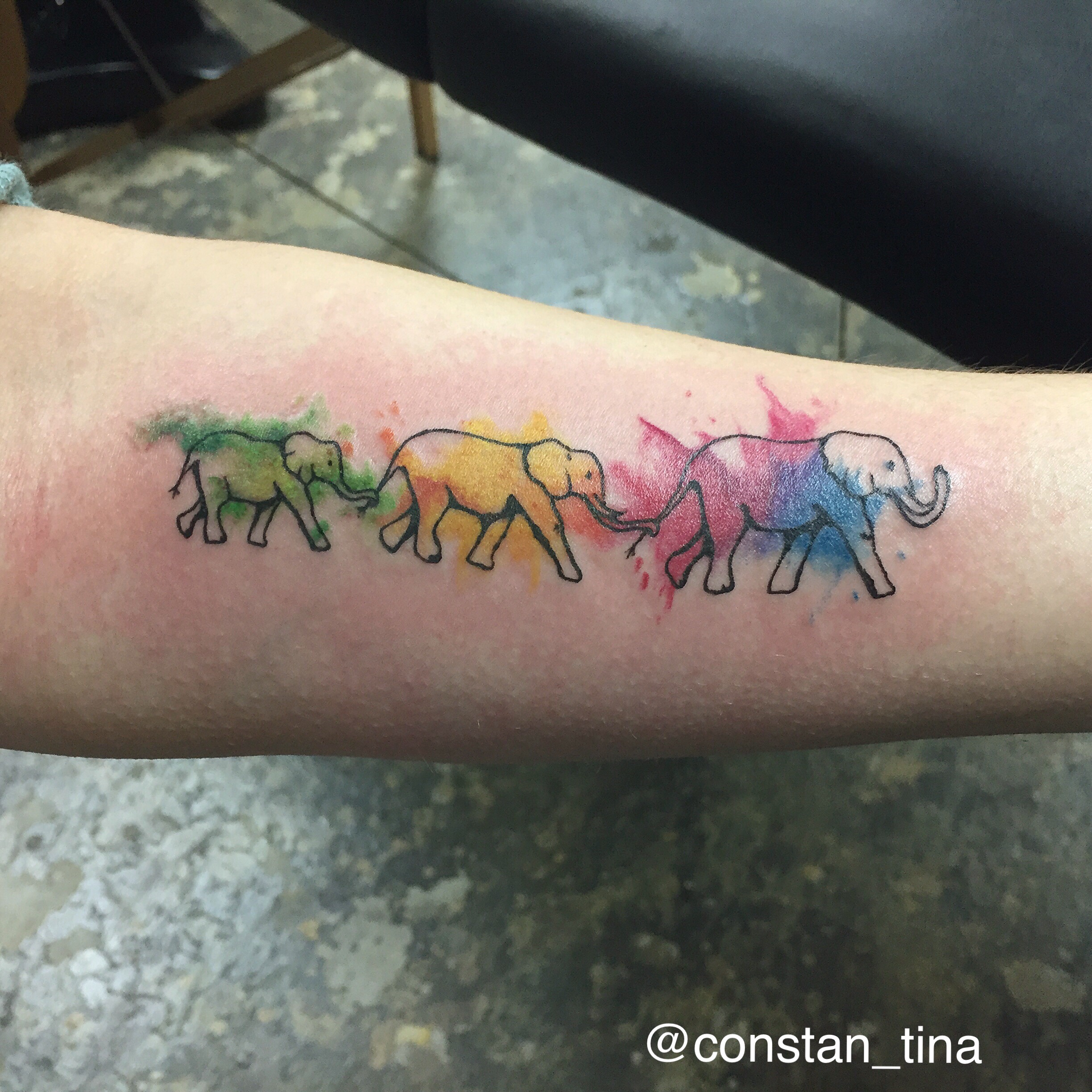 2448x2448 Watercolor Elephants Tattoo - Watercolor Elephant Tattoo