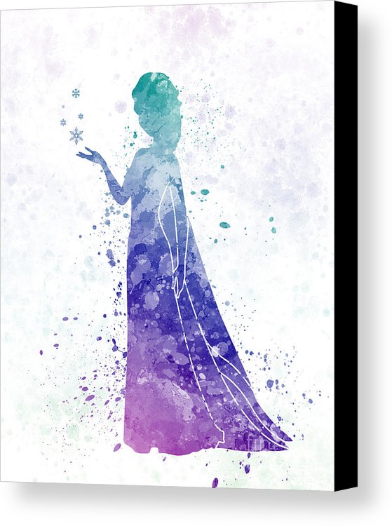 559x750 Elsa The Snow Queen In Watercolor Canvas Print Canvas Art By - Watercolor Elsa