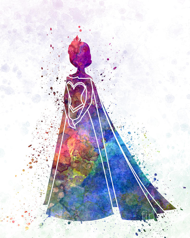 720x900 Elsa The Snow Queen In Watercolor Painting By Pablo Romero - Watercolor Elsa