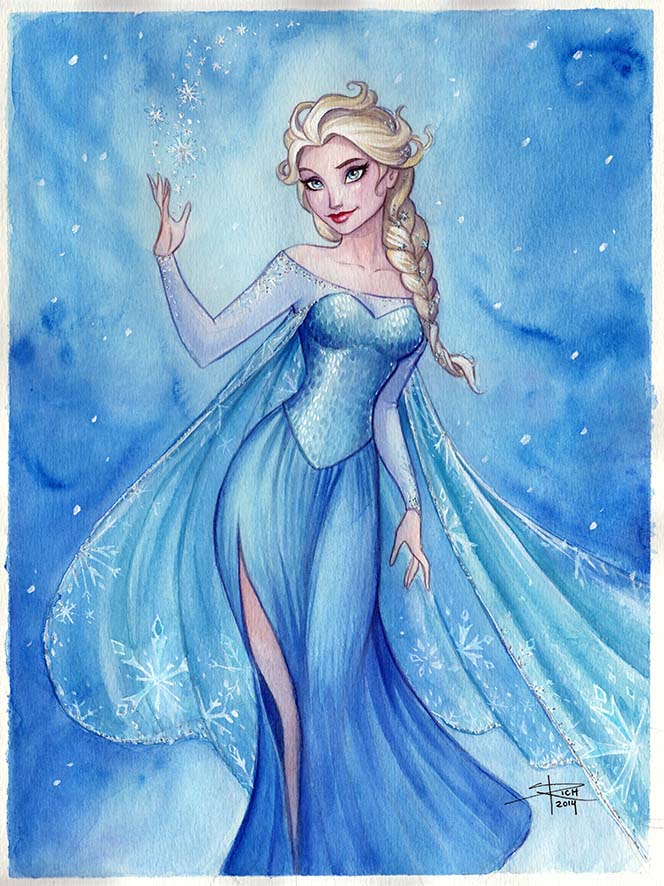 664x886 Elsa Watercolor By Sabinerich - Watercolor Elsa