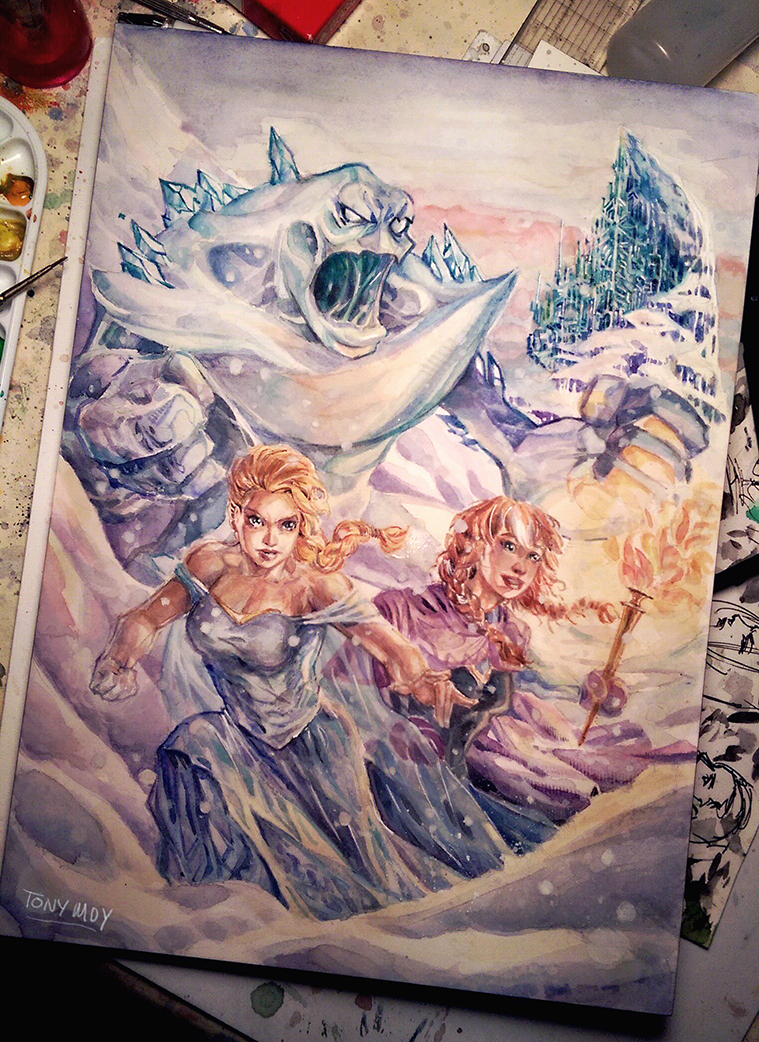 759x1042 Frozen - Watercolor Elsa