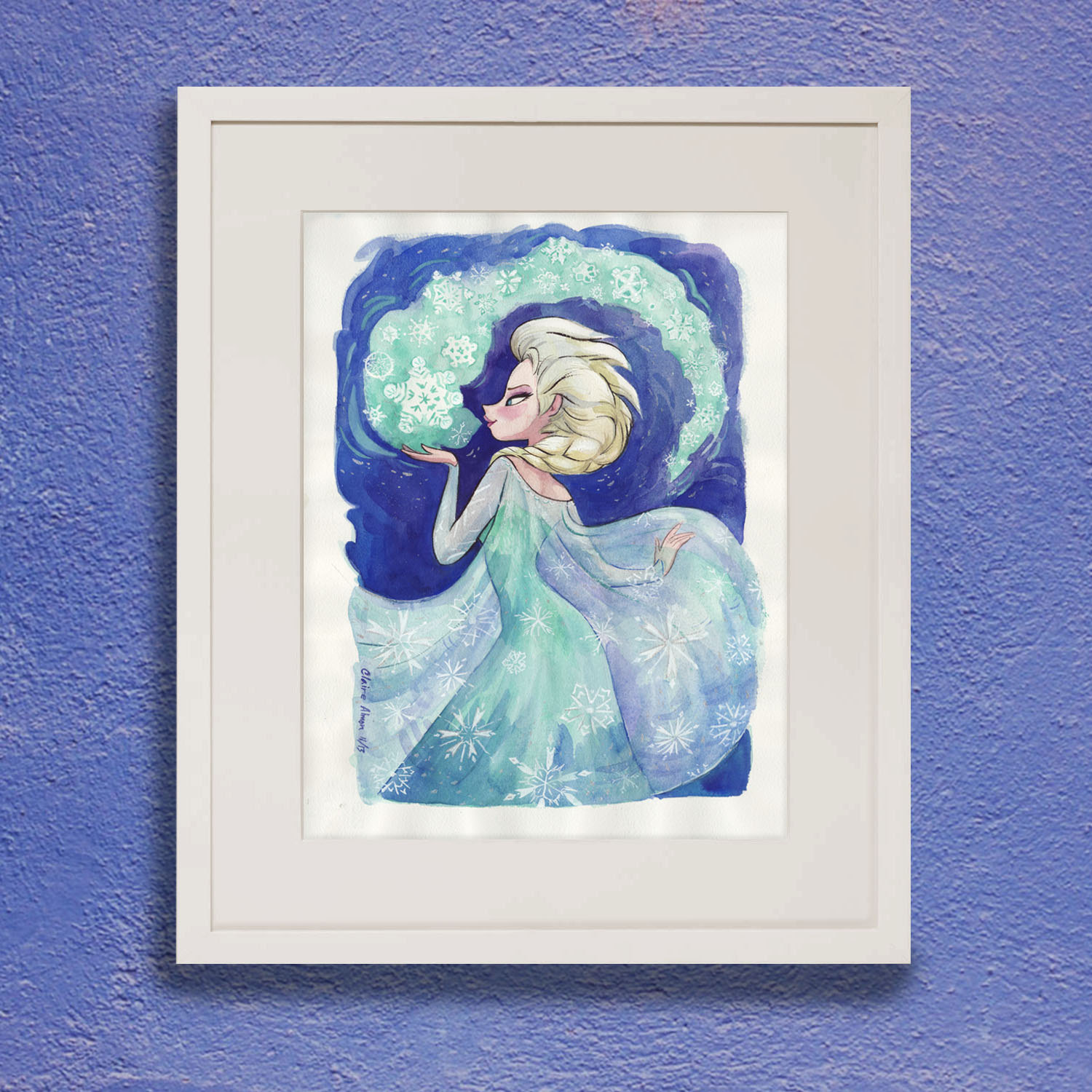 1500x1500 Frozen Elsa Painting Original Watercolor - Watercolor Elsa