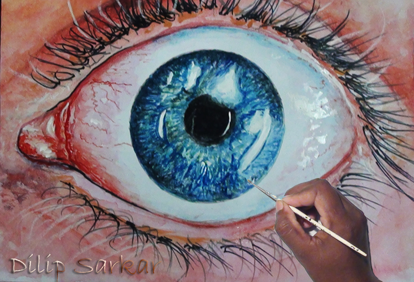 845x576 How To Draw A Realistic Eye Step By Step , Watercolor - Watercolor Eye