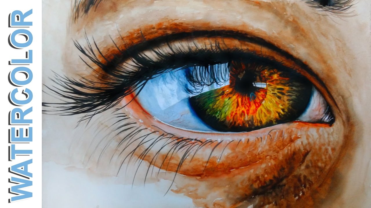 1280x720 How To Paint A Realistic Eye - Watercolor Eye