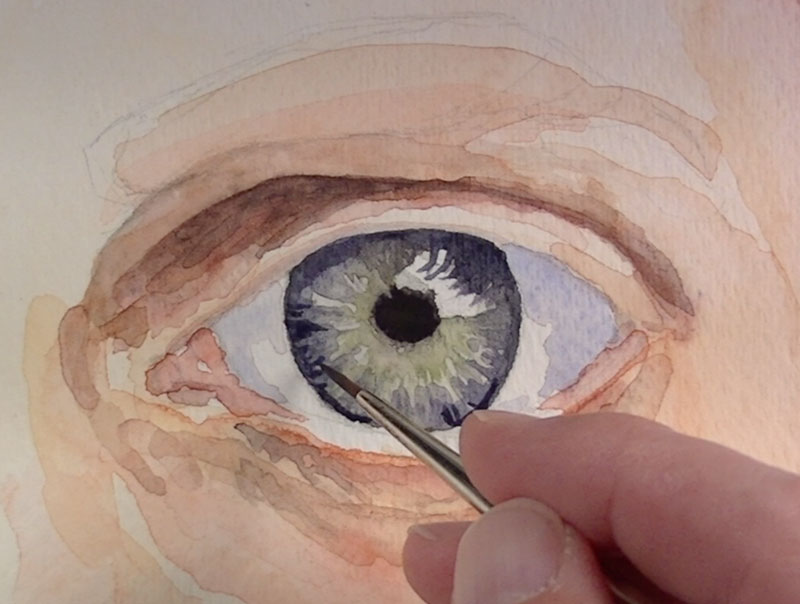 800x604 How To Paint An Eye With Watercolor - Watercolor Eye