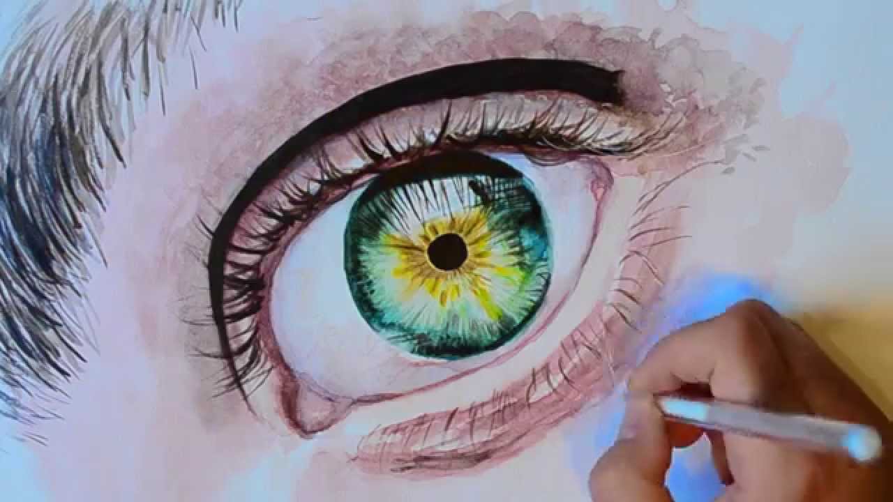 1280x720 Realistic Eye - Watercolor Eye